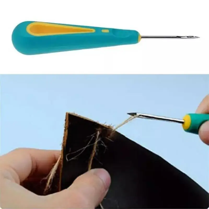

Repair Leather Shoe Sewing Cobbler Tool DIY Craft Straight Curved and Hole Hook Needle Bodkin Bradawl Piercer Stab Awl
