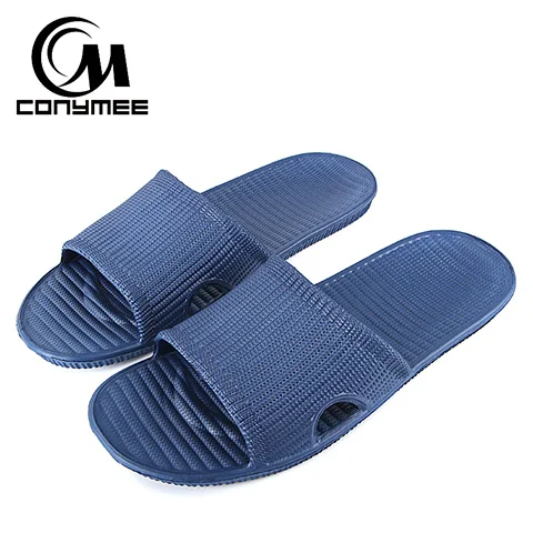 YS-PST Navy Blue Летняя обувь г.; женские домашние тапочки ярких цветов; сандалии на плоской подошве; пляжные сандалии для мужчин и женщин; шлепанцы для ванной вьетнамки Большой размер Тапочки Спальня Пляж тапочки плоские сандалии - Цвет: YS-PST Navy Blue