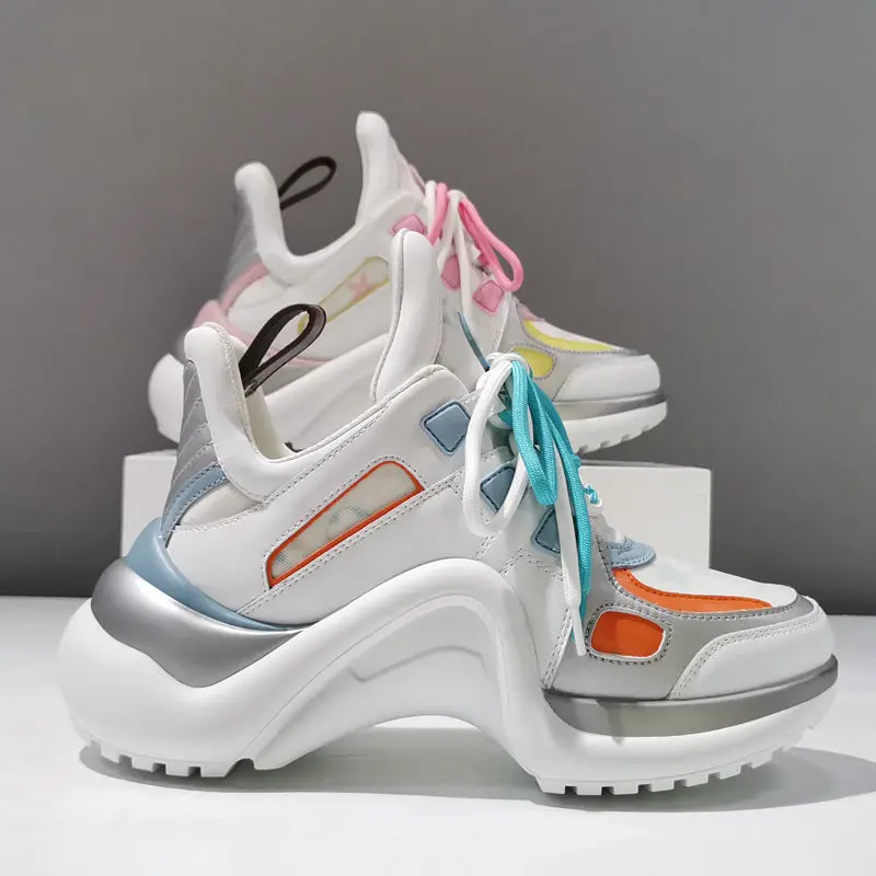 Zapatos informales de suela gruesa para mujer, zapatillas deportivas para correr, zapatos antiguos para mujer, zapatos deportivos de marca a la moda, tendencia 2021 (0)