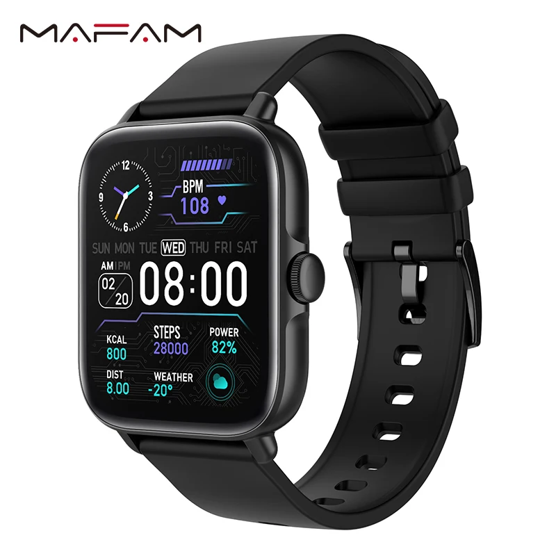 Умные часы MAFAM для мужчин и женщин водонепроницаемые умные с сенсорным экраном 1 7