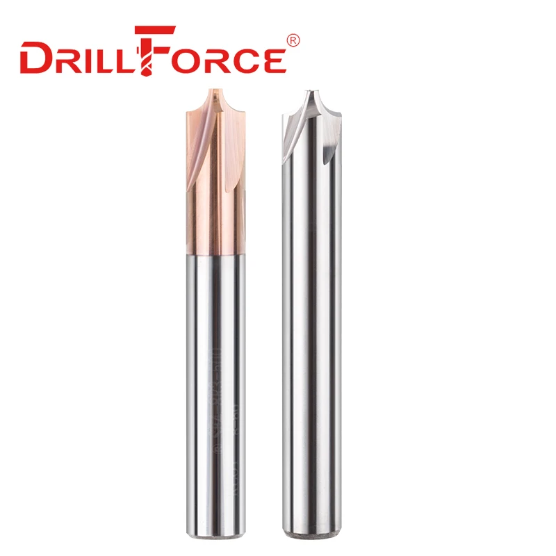

Drillforce твердосплавный радиус, угловой круглый резак, Концевая фреза, ЧПУ Инструмент, R0.5 R1 R2 R3 R6, снятие фаски, внешняя четверть, круглая фреза