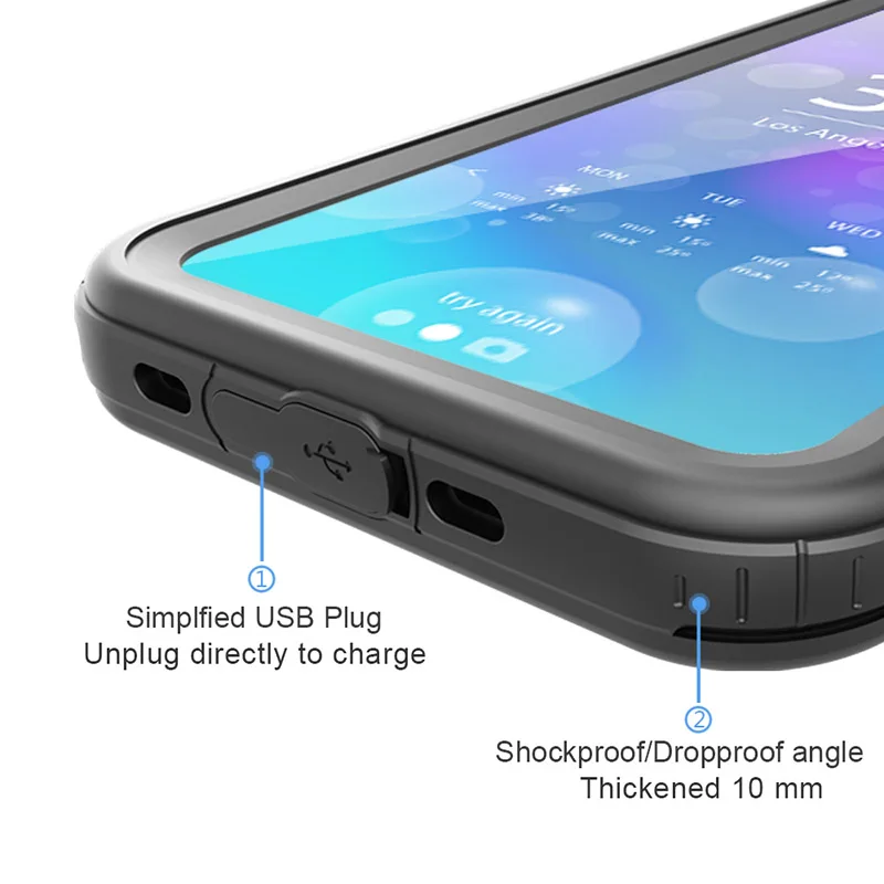 100% водонепроницаемый чехол для iphone XR ударопрочный пылезащитный телефона