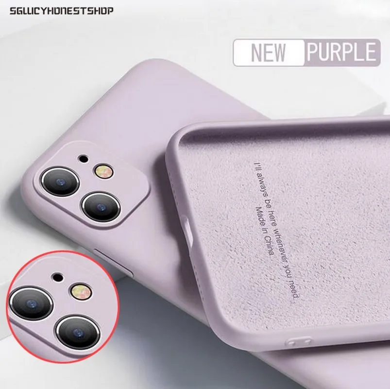 

For iPhone 11 12 Pro SE 2 Case Luxury Original Silicone Full Protection Soft Cover For iPhone X XS XR XS Max 7 8 6 6s Phone Case