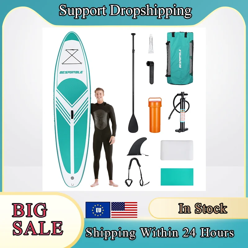 

NEW 120 X 30 X 6 Inch Inflatable Surfboard 2021 Stand Up Paddle Board Surfing Water Sport Sup Board Dinghy Raft Paddle Board