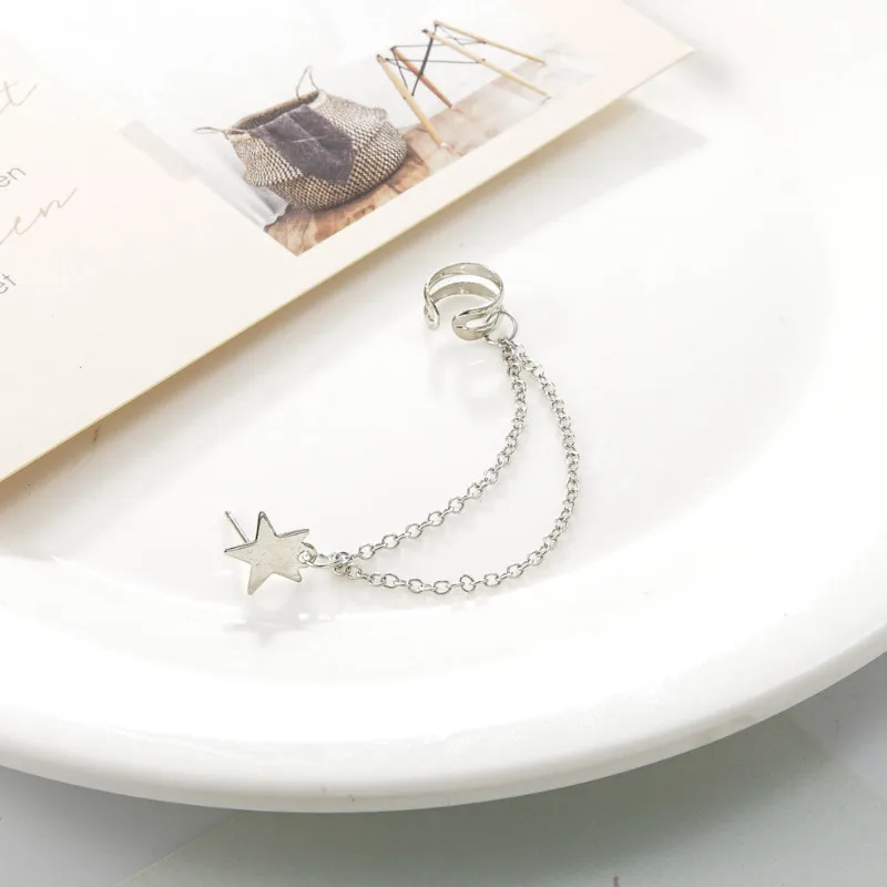 

Simple Chain Ear Clips Creative Temperament Personality Earrings for Women