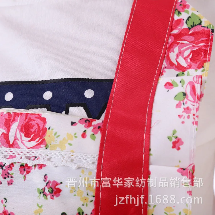 Корейский Фартук с юбкой принцессы утолщенный двумя ремешками персиковый