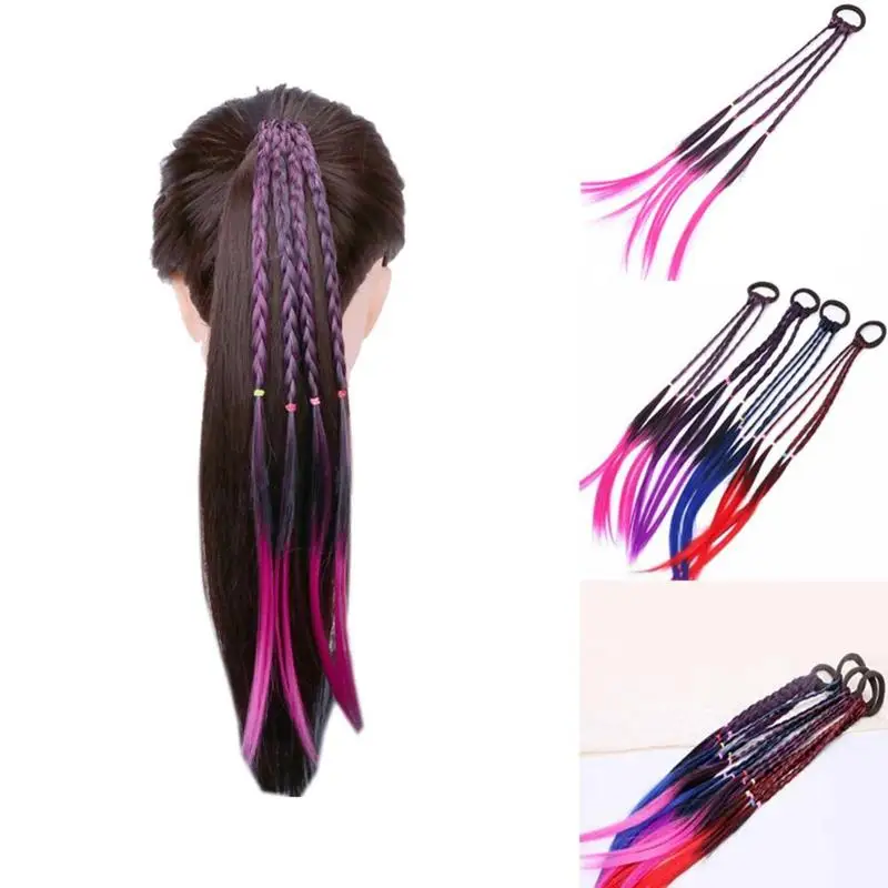 Diadema trenzada para ni&ntilde;a, banda de goma Simple, accesorios para el cabello, para ni&ntilde;a peluca, herramientas para trenzar el cabello, decoraci&oacute;n para la cabeza-0