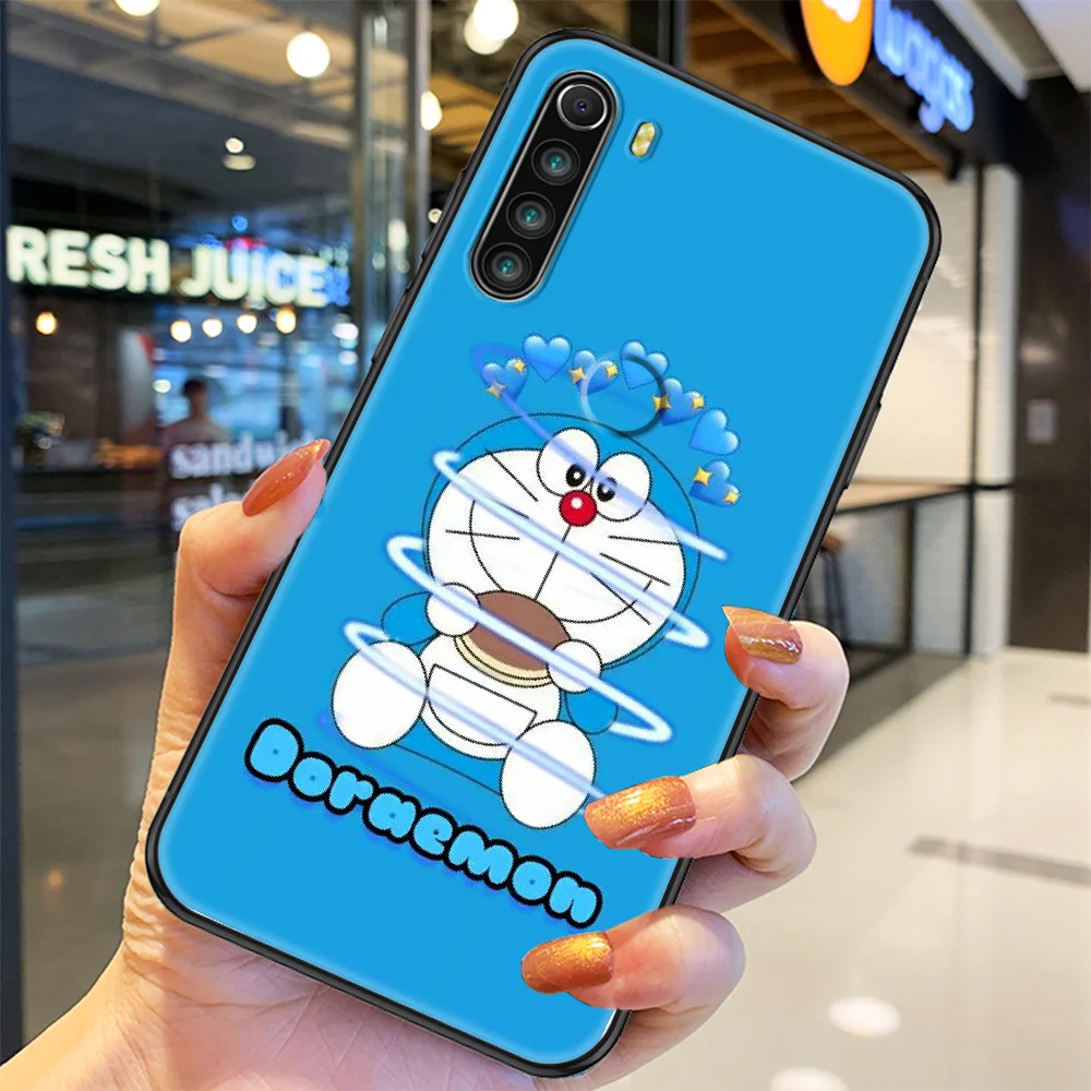 

Cute Cartoon Doraemon Phone case For Xiaomi Redmi Note 7 7A 8 8T 9 9A 9S 10 K30 Pro Ultra black art Etui luxury bumper soft