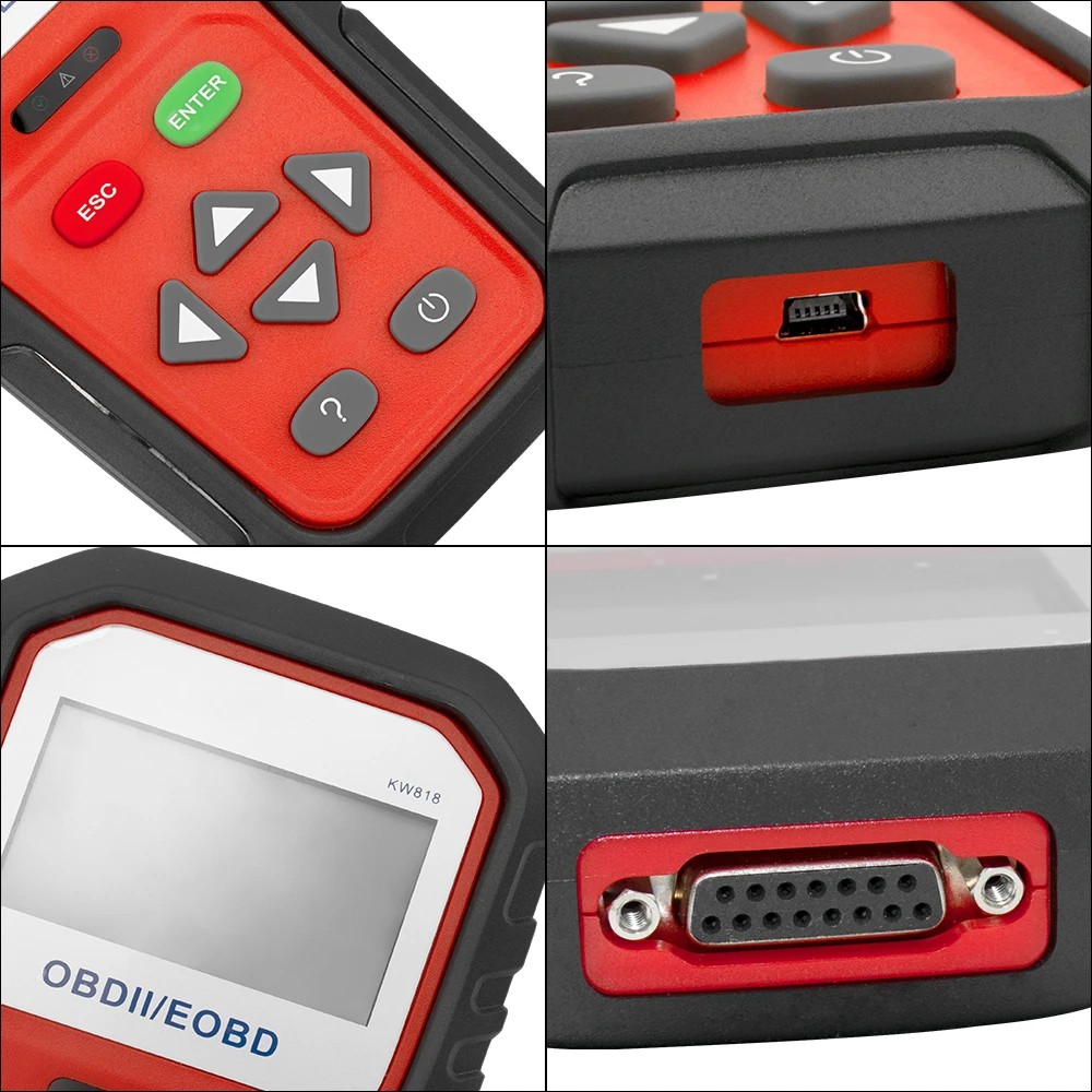 

Enhanced OBDII ODB2 EOBD KW818 Car Diagnostic Scanner 12V Battery Tester Check Engine Automotive Code Reader Tool