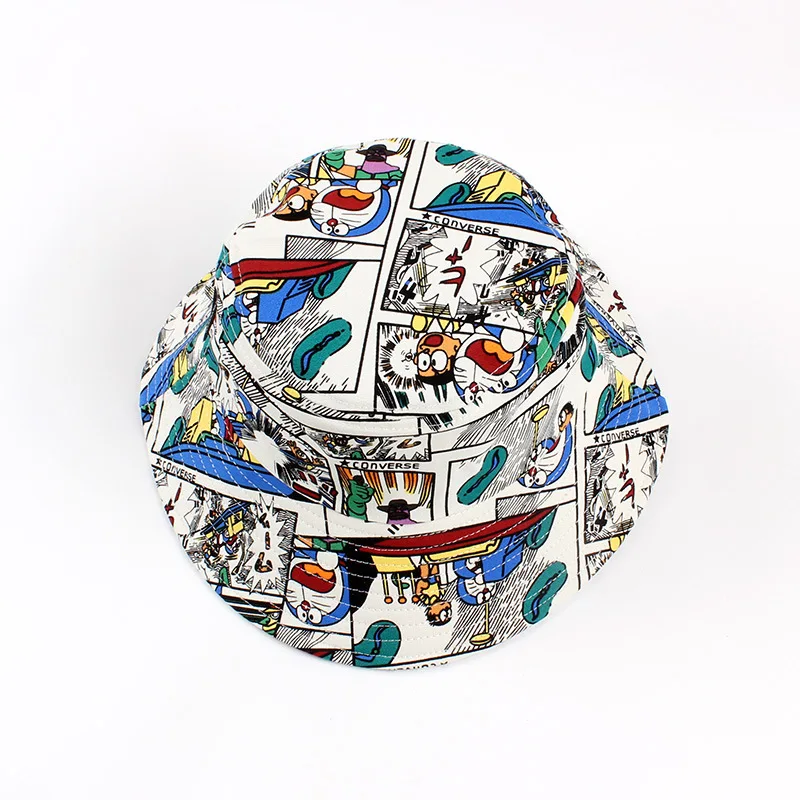 

Bucket Hat Men Women Summer Graffiti Printed Cap Black Caps for Men