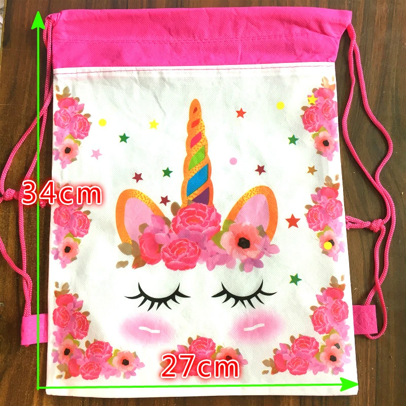 1 шт. Единорог Футбол Русалка нетканый Подарочный мешок на шнурке рюкзак для