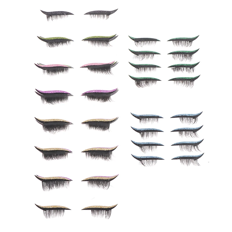 

4 пары многоразовых искусственных ресниц для легкого использования и разрушения искусственных волокон и пластика