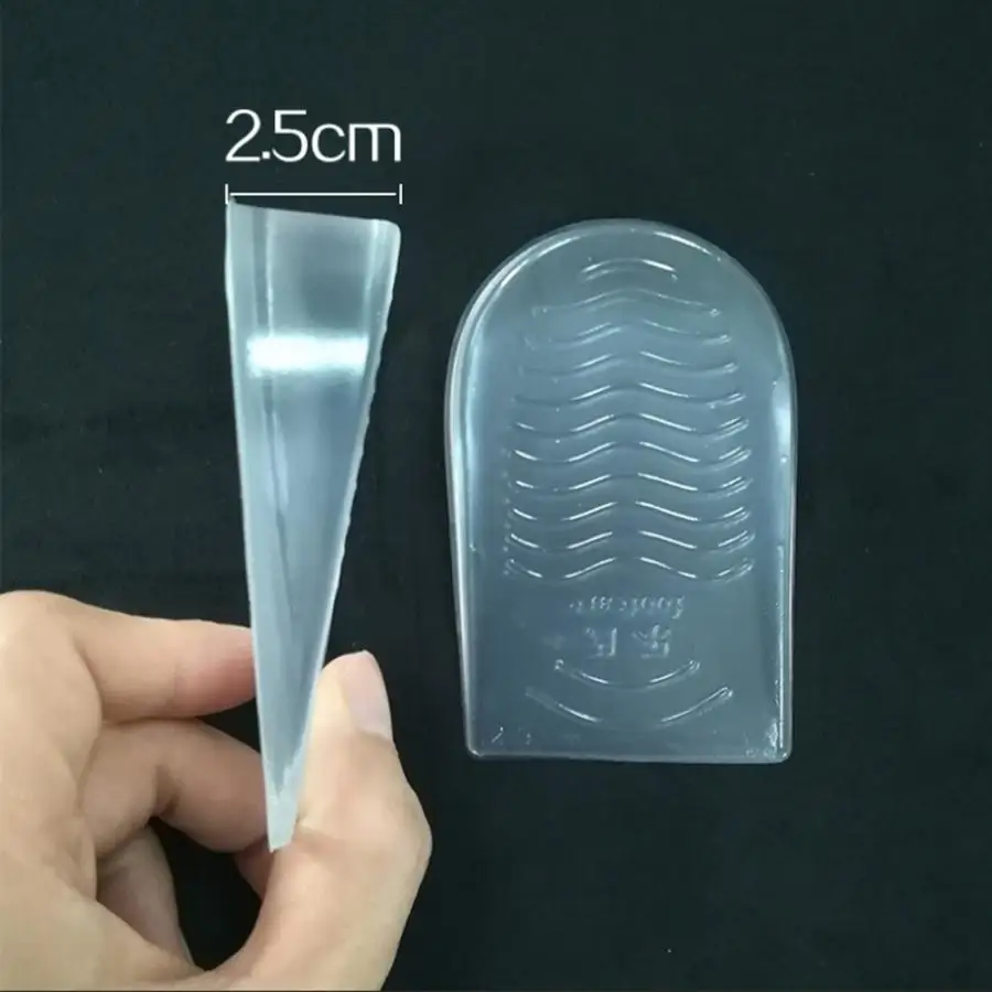 Силиконовые гелевые подушечки для увеличения высоты прозрачные стельки на