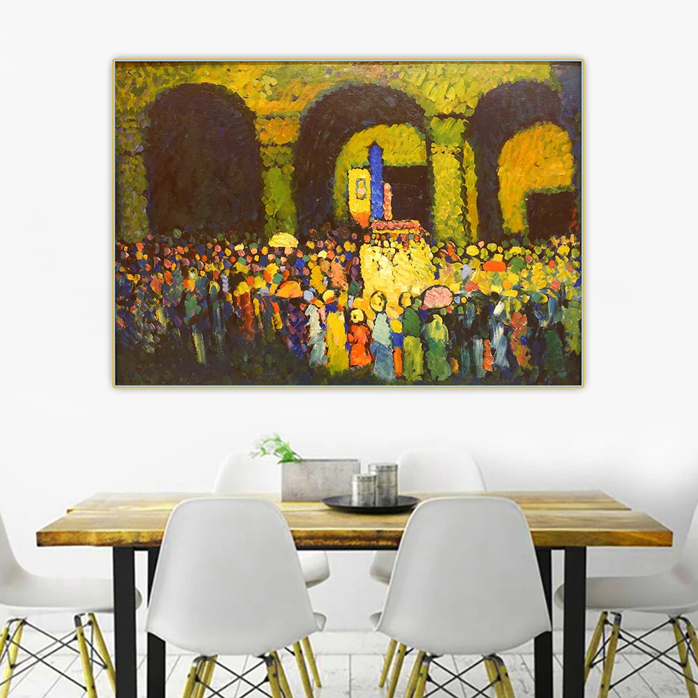 

Wassily Kandinsky"The Ludwigskirche In Munich"Unframed Printed Poster Canvas Oil Art Painting Home Wall Decal Gift Office Room