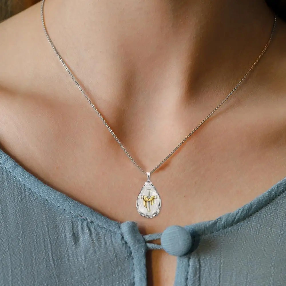 Религиозная Подвеска &quotИисус&quot Крест мужское ожерелье золотых и серебряных