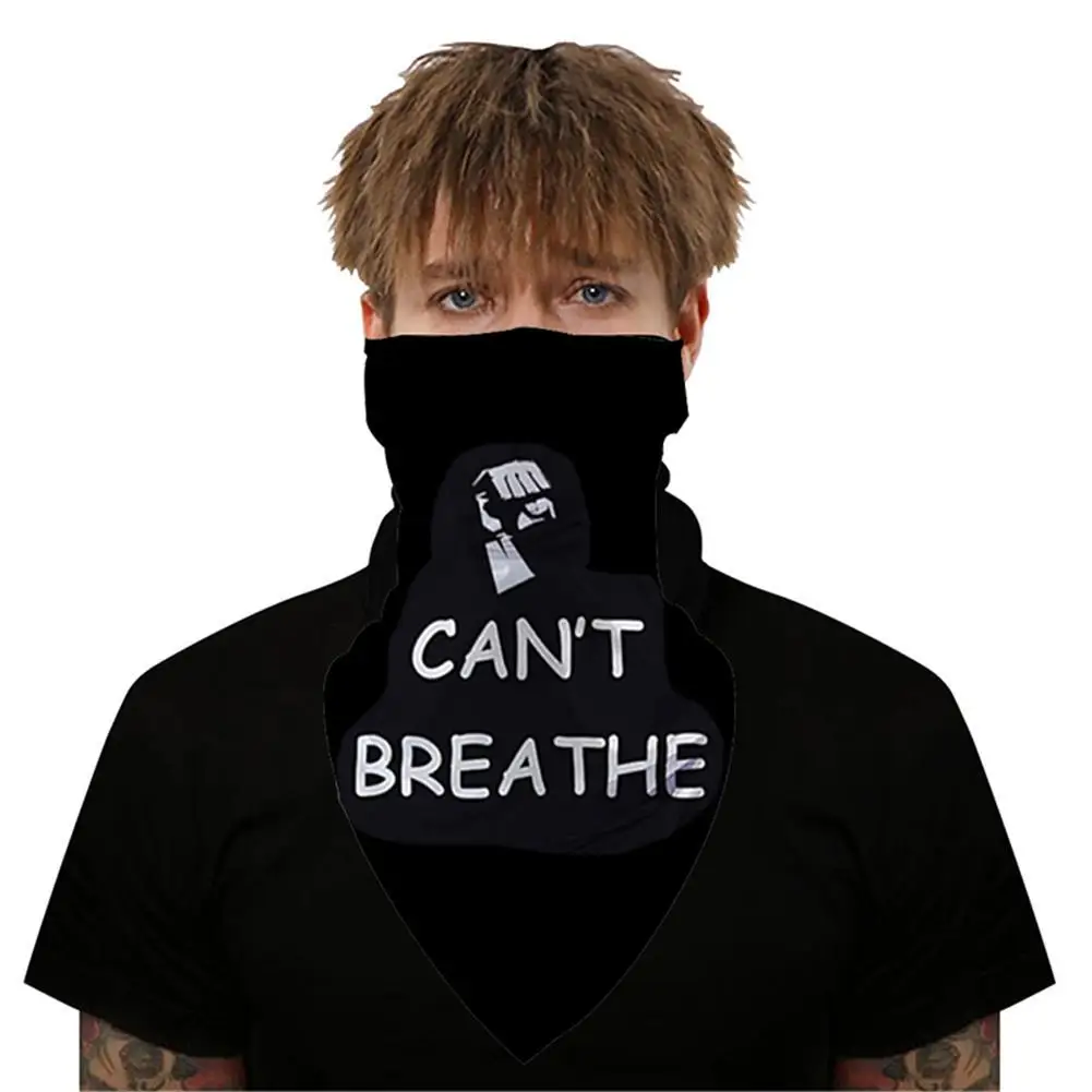 

I Can't Breathe Triangle Face Mask Ear Hanging High Elastic Ice Silk Breathable Wind-proof Scarf for Outdoor Riding