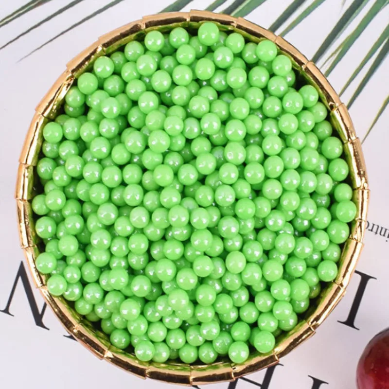 Съедобные зеленые бусины 15 г жемчужный сахарный шар конфета шарики украшение для