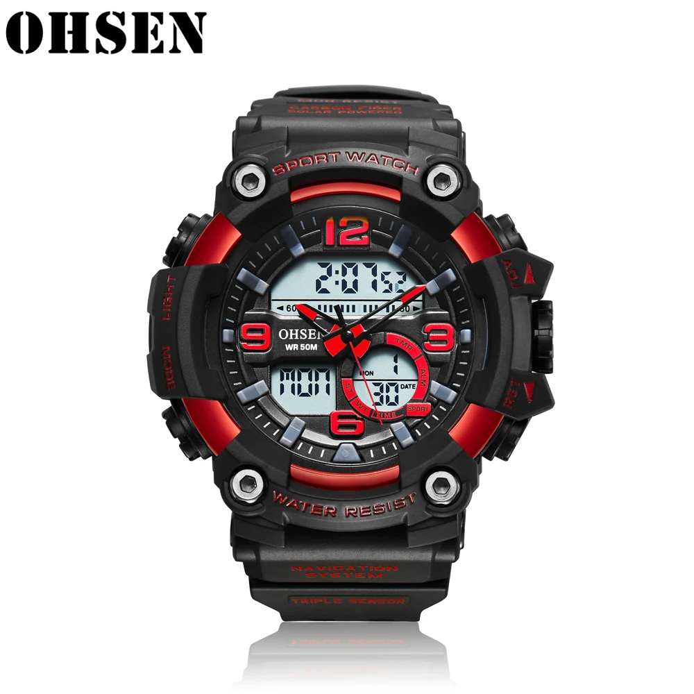 

New OHSEN Men Watches Fashion Quartz Wrist Watches Men's Military Waterproof Sports Watch Male Luxury Clock Relogio Masculino
