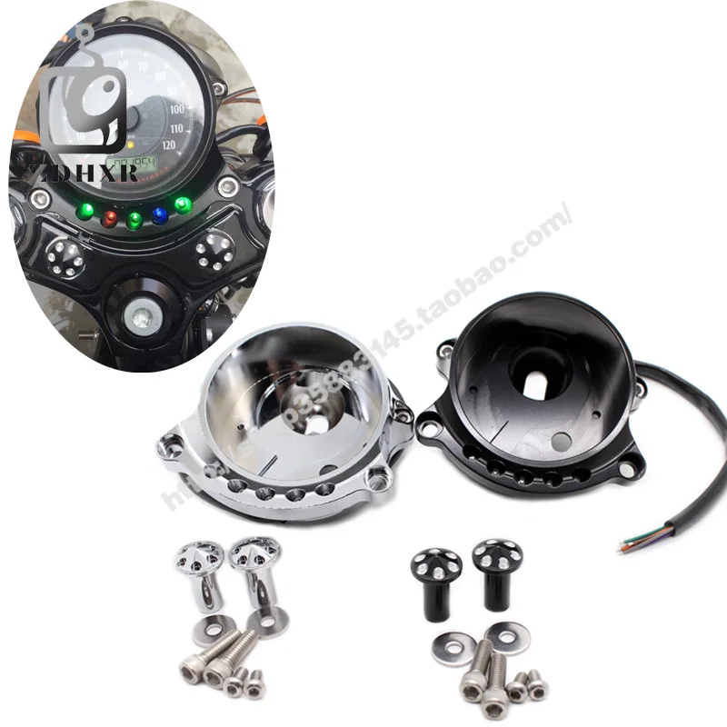 Для Harley Sportster 883XL 2004-2019 Монтажный кронштейн инструмента Спидометр Монтажный кронштейн CNC алюминиевый сплав Универсальный