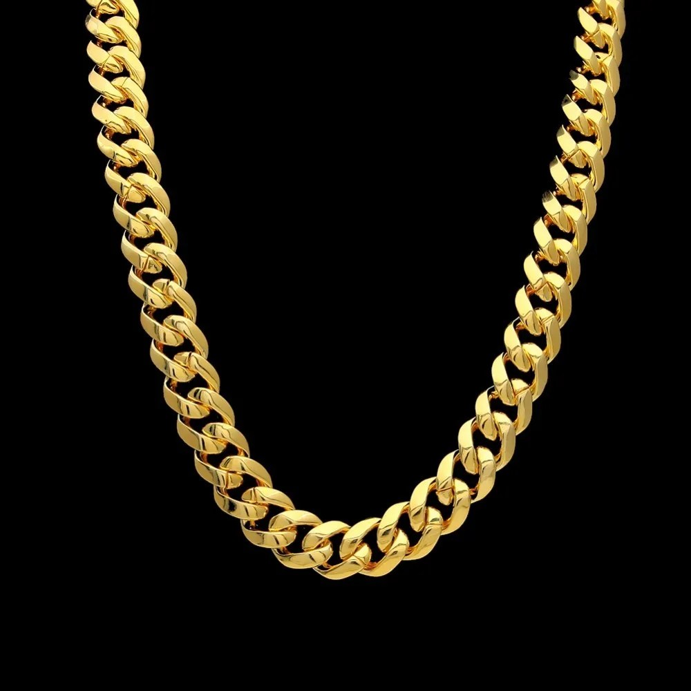 TBTK проложили полный сверкающий циркон золото цепочки и ожерелья Jewelry Costumen для человека Золотой тяжелый подвески, ожерелья цепи панк колье хип хоп