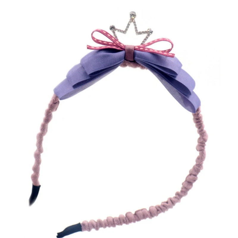 4 цвета на выбор модная детская одежда бант Корона из страз повязка голову для