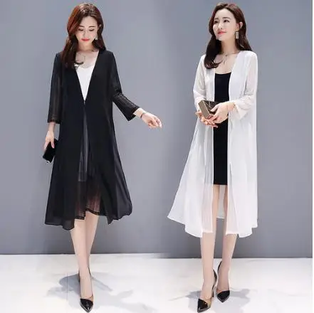 2020 летнее размера плюс шифоновое кимоно Женская блузка с вырезом из кружева