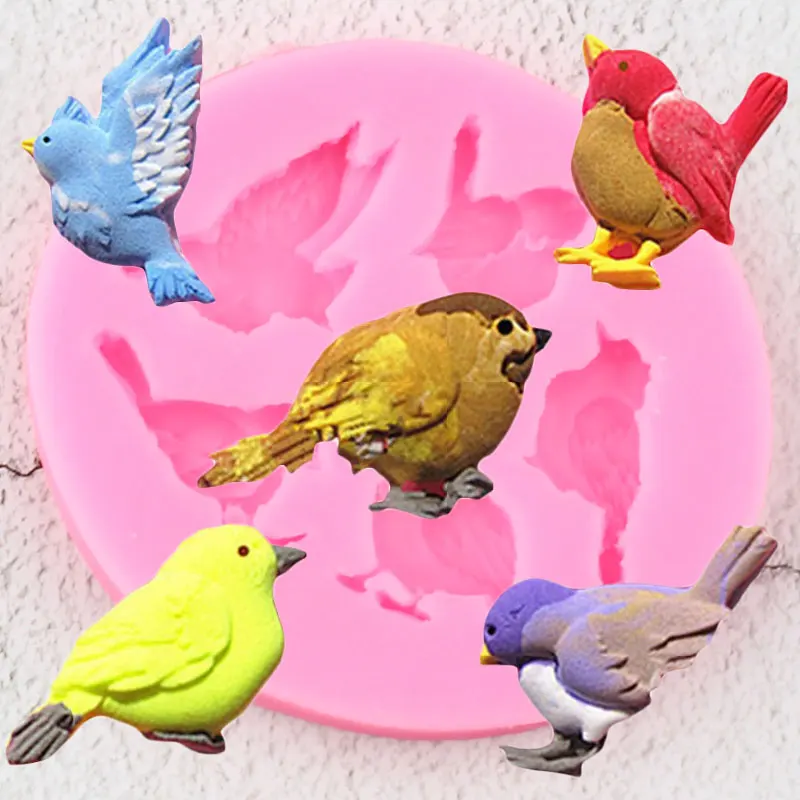 Силиконовая форма для выпечки Pigeon Birds DIY формы шоколада кексы Topper инструменты
