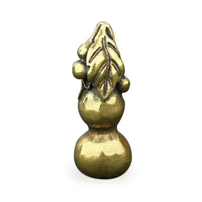 

Handmade Pure Copper Solid Gourd Antique Play Brass Small Copperware Pendant