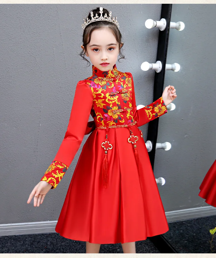 Новогоднее платье vestido Платья для первого причастия с цветочным узором девочек