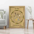 Постер Волшебное колесо года, сабббит, волшебное ведро, Книга теней, Картина на холсте, принты, домашний декор, настенные картины