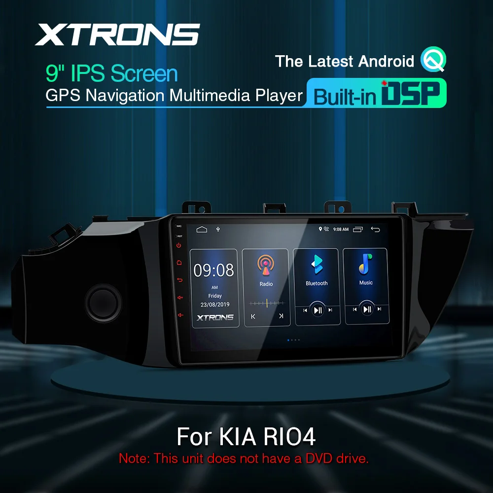 Автомобильный мультимедийный плеер XTRONS DSP 9 дюймов под управлением Android с GPS