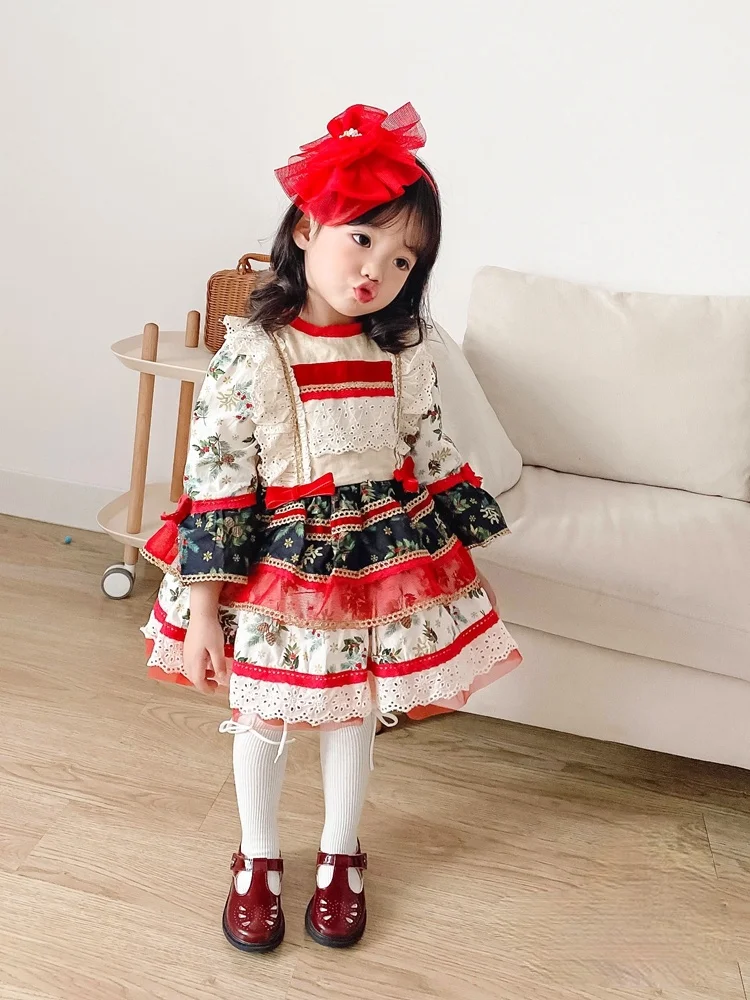 Рождественское детское платье осеннее принцессы для девочек в стиле &quotЛолита&quot