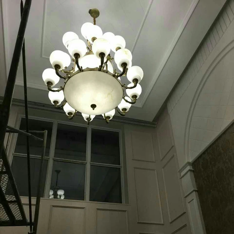 Большой латунный винтажный светильник Xl медная лампа стеклянный абажур