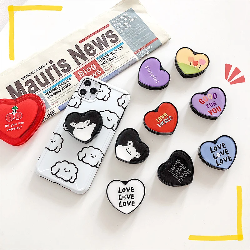 Милый складной держатель для телефона с надписью Love Griptok телефонная ручка iPhone 11