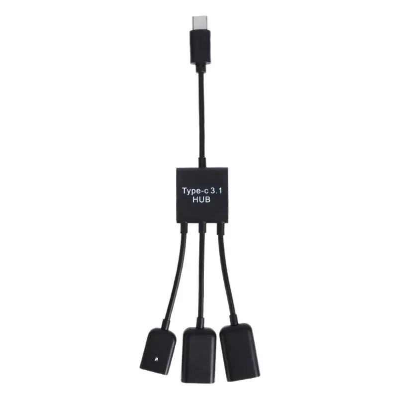 2 X USB-A/F + Micro USB Female to USB3.1 Type-C Male Extender Cable OTG Hub | Компьютеры и офис