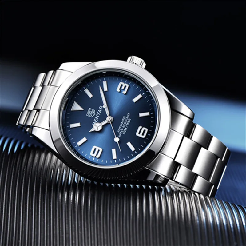 BENYAR Luxury brand Men's Watches Stainless Steel Waterproof 50M Men Mechanical Wristwatches 2021 Luxury Men Watch reloj hombre