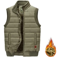 new mens vest plush thickened vest large cotton vest middle aged and vest