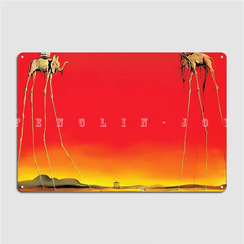 

Плакат с изображением слонов Сальвадора Дали, модель 1948 года