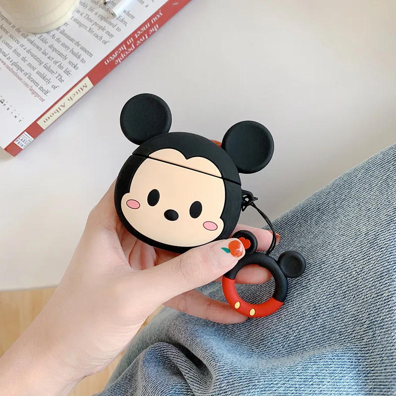 Disney Cartoon Mickey Mouse Stereo Headset Protective Shell Wireless Bluetooth Silicone Anti-lost Strap Data Set | Игрушки и хобби