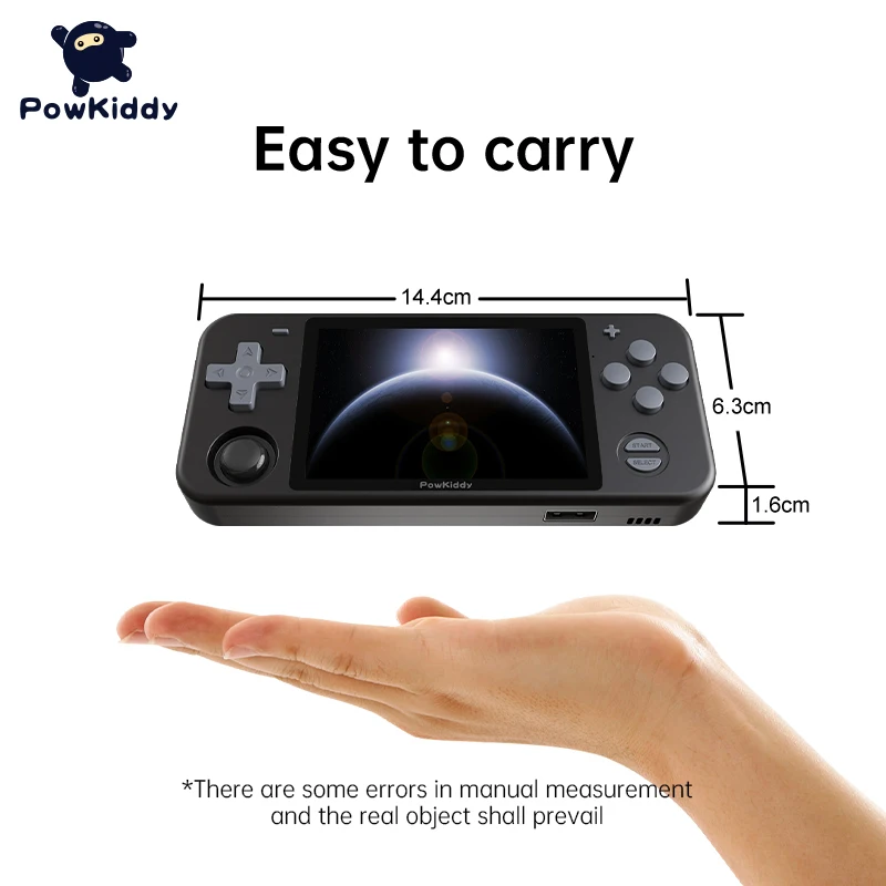 

POWKIDDY new RGB10M metal shell console RK3326 chip 3.5-inch IPS full-fit screen Sony rocker handheld game console 64G gift