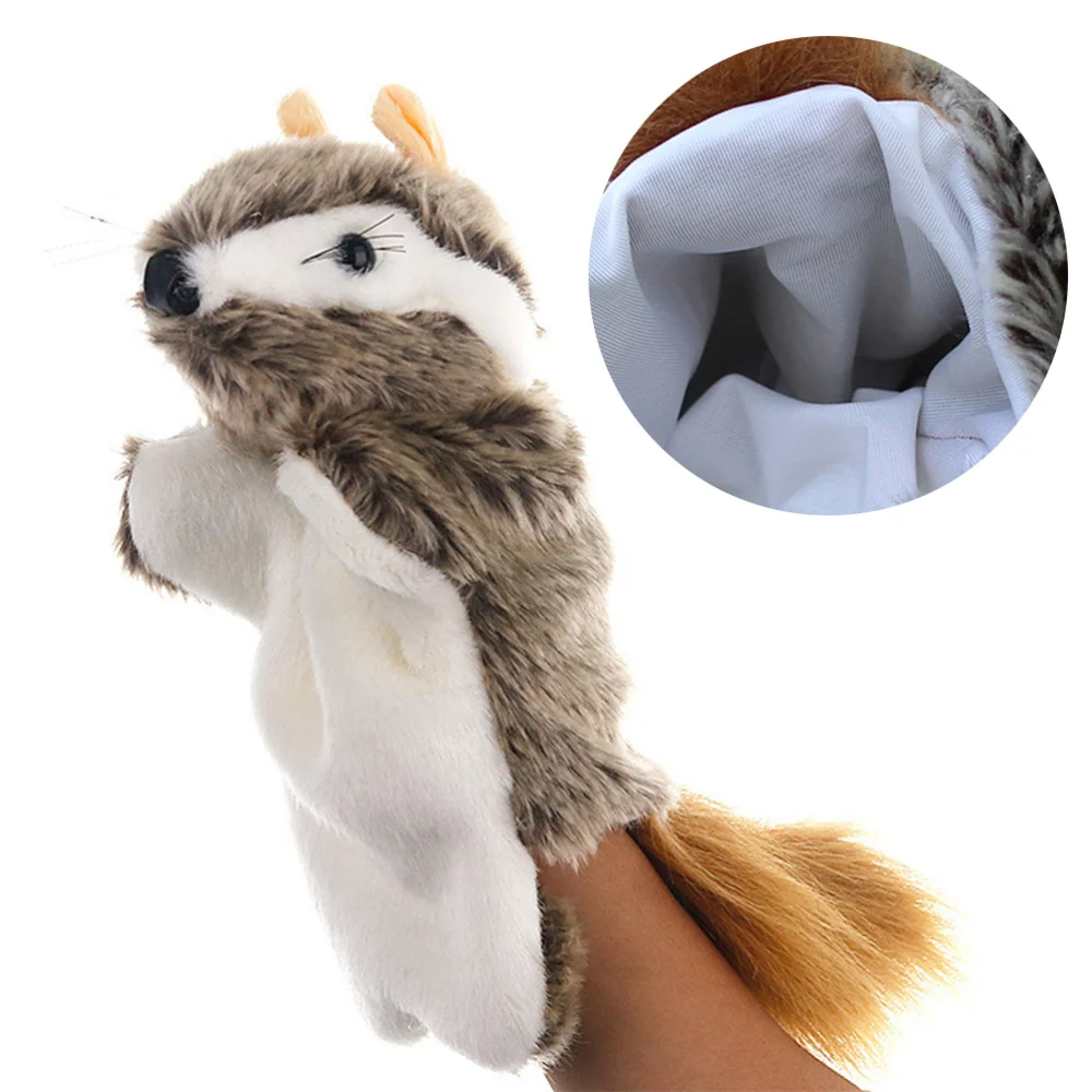 

1PC Cartoon Animal Hand Puppet Plush Soft Vole Story Pretend Playing Doll