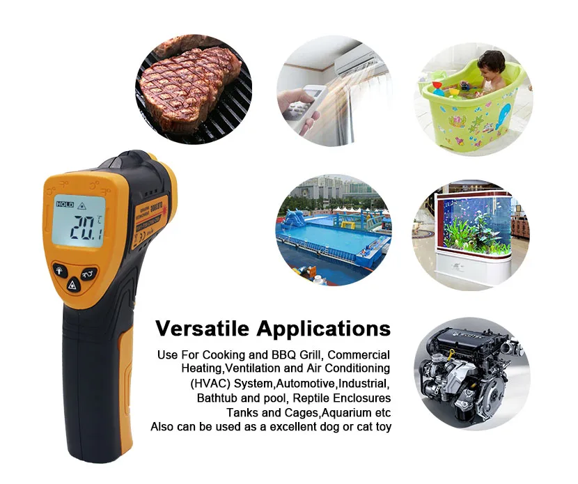 Высокоточный ИК цифровой инфракрасный термометр Бесконтактный тестер