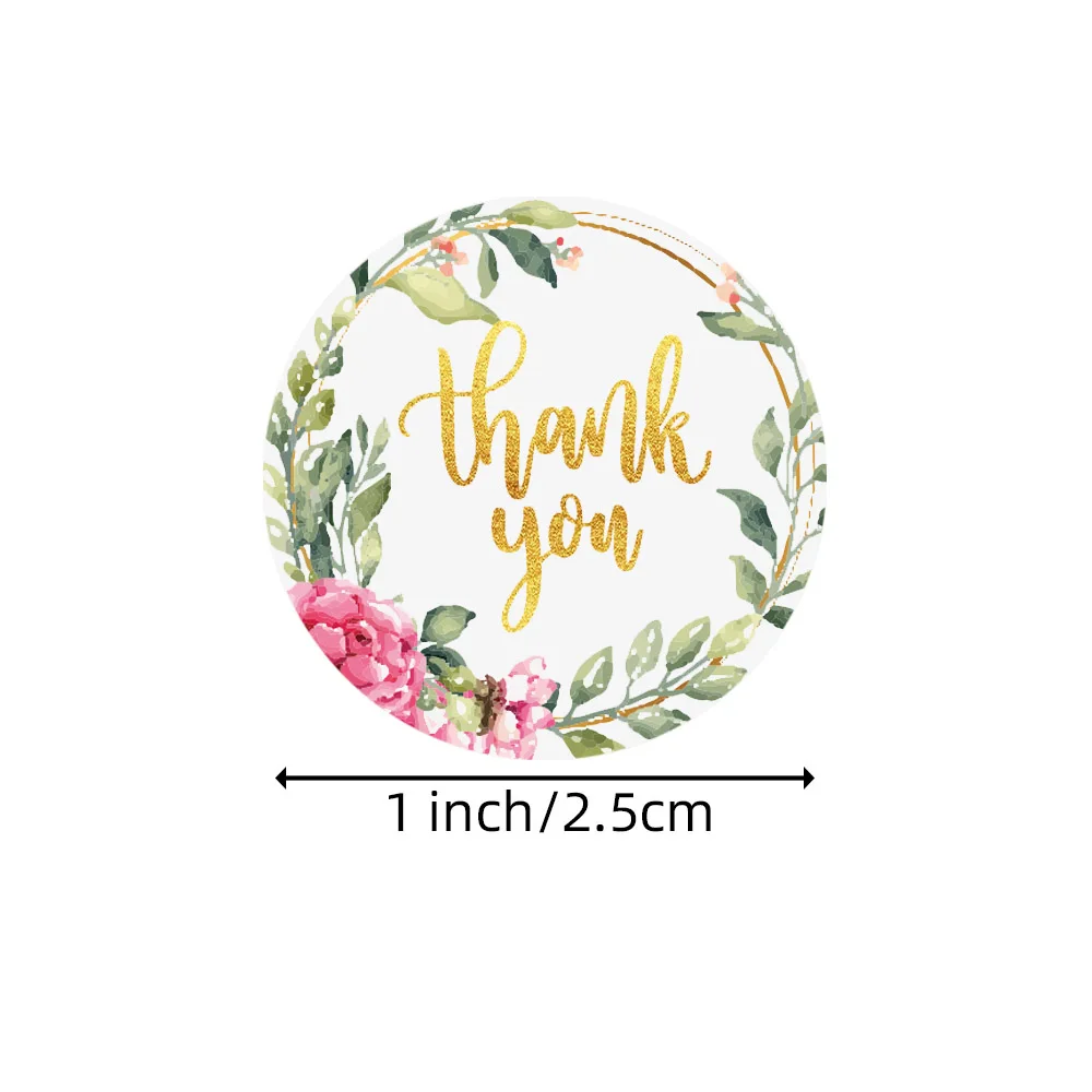 Фото Наклейки с надписью «thank you» 500, этикетки для печати шт., с золотистой фольгой, с 8 цветами, рулон наклеек для ручной работы, канцелярский конверт, подарок №3
