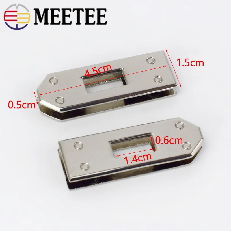 Meetee 1 комплект (7 шт.)/3 комплекта 45 мм 4 цвета металлическая фурнитура для сумок