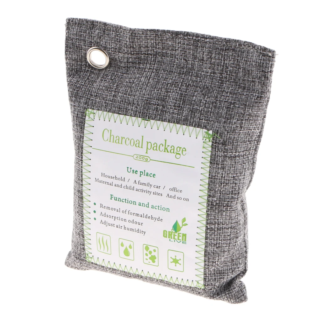 Naturally Activated Bamboo Air Fresher Bags - Charcoal Deodorizers for Home &amp Business Non-Toxic Fragrance-Free | Автомобили и