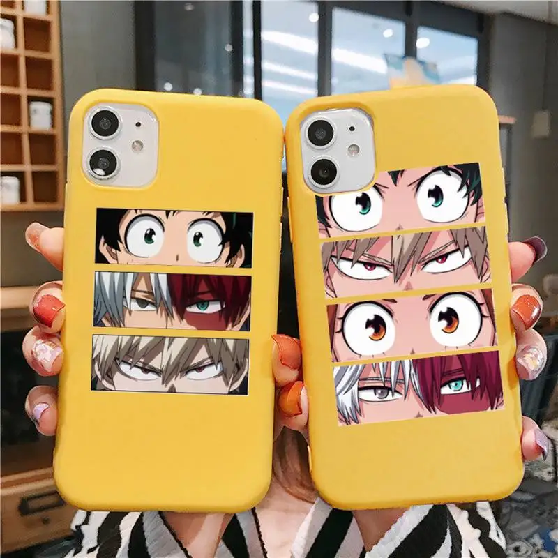 

My Hero Academia anime Phone Cases for iphone 11 Pro Max X XS Max XR Soft Cover For iPhone 7 8 6 6S Plus Coque Funda Shell