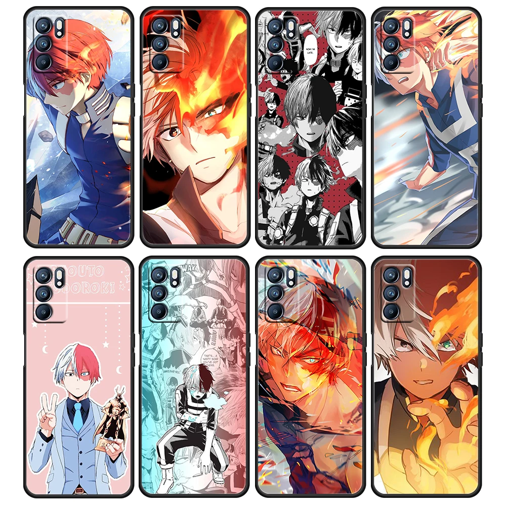 

Fashion Todoroki Shoto For OPPO Reno 6 5 4 3 2 2Z 2F Z 4F 4SE 4Z 4G 5G Pro Plus Lite Silicone Black Phone Case Cover