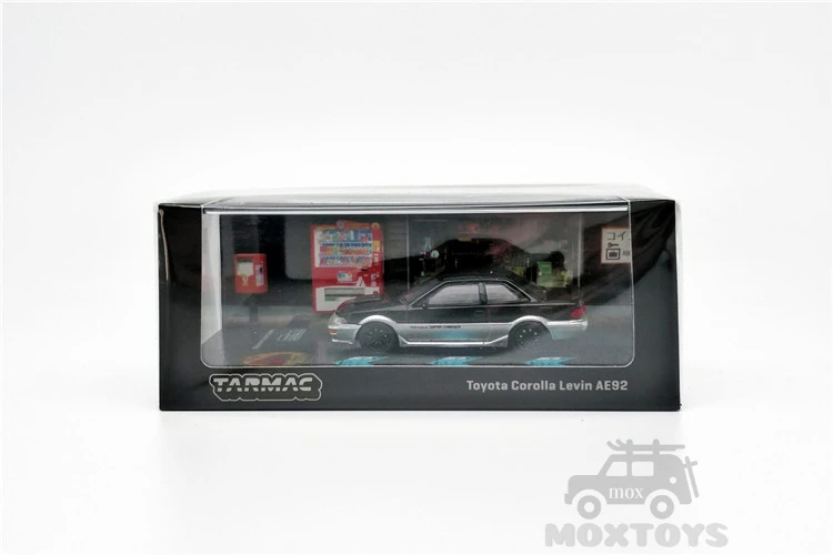 

Tarmac Works 1:64 Toyota Corolla Levin AE92 Black/Grey Diecast Model Car