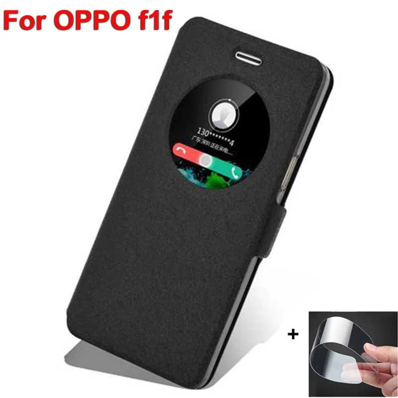 Открытое окно+ pu кожаный чехол для OPPO f1f телефонные чехлы 5," для OPPO f 1f флип чехол OPPOf1f задняя крышка f1 f Чехол-Бампер корпус