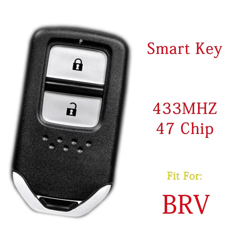 Автомобильный ключ BaoJiangDd подходит для брелока с 2 кнопками 433 МГц ID47 Honda BRV умный